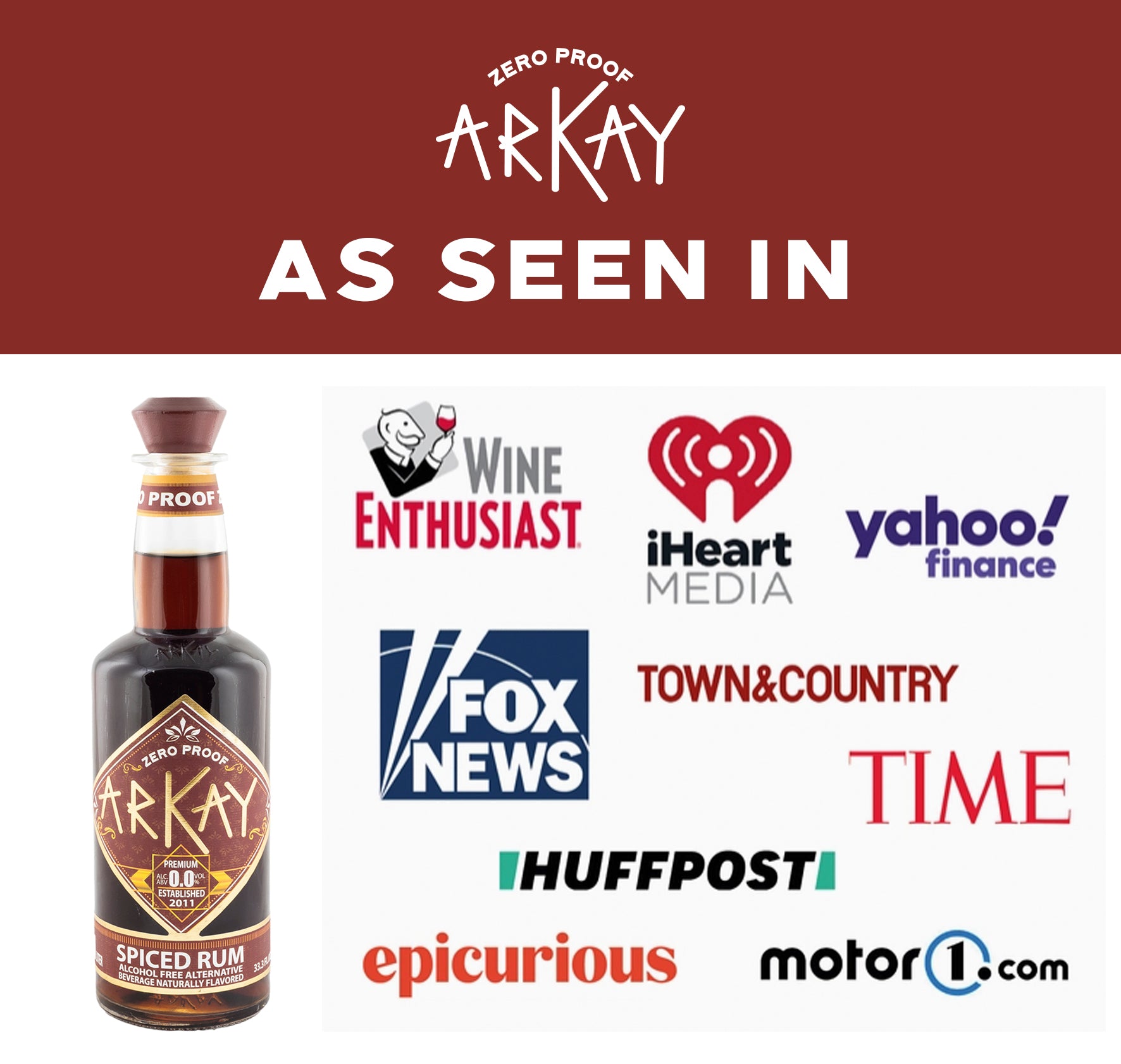 Arkay Zero Proof Spiced Rum Alternative
